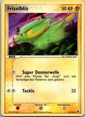 Pokémon-Karte Frizelbliz 53/109 EX Rubin & Saphir