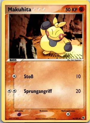 Pokémon-Karte Makuhita 56/109 EX Rubin & Saphir