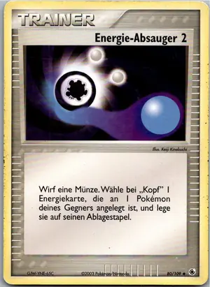 Pokémon-Karte Energie-Absauger 2 80/109 EX Rubin & Saphir