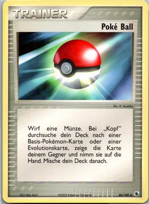 Pokémon-Karte Poke Ball 86/109 EX Rubin & Saphir