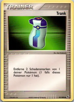 Pokémon-Karte Trank 91/109 EX Rubin & Saphir