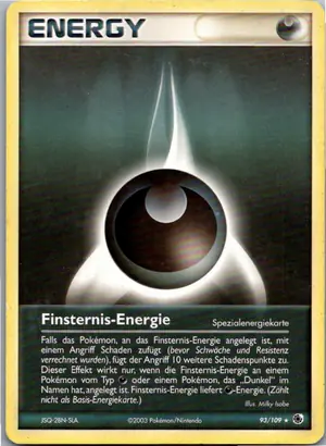 Pokémon-Karte Finsternis-Energie 93/109 EX Rubin & Saphir