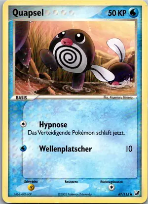 Pokémon-Karte Quapsel 67/115 EX Verborgene Mächte