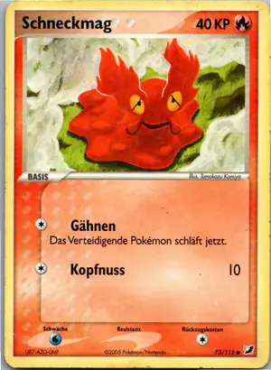 Pokémon-Karte Schneckmag 73/115 EX Verborgene Mächte
