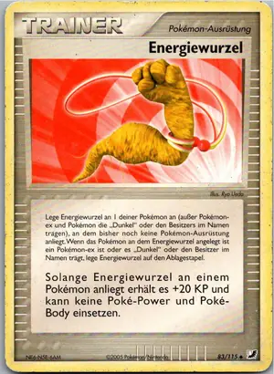 Pokémon-Karte Energiewurzel 83/115 EX Verborgene Mächte