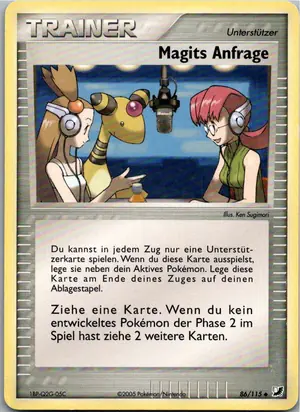 Pokémon-Karte Magits Anfrage 86/115 EX Verborgene Mächte