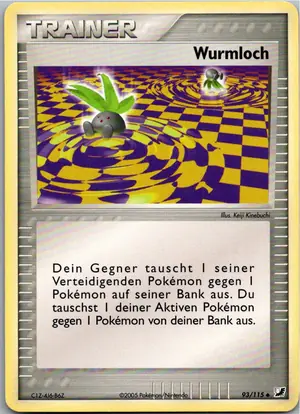 Pokémon-Karte Wurmloch 93/115 EX Verborgene Mächte