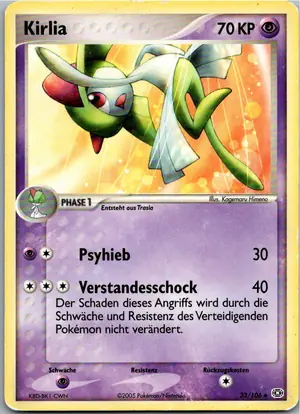 Pokémon-Karte Kirlia 33/106 EX Smaragd