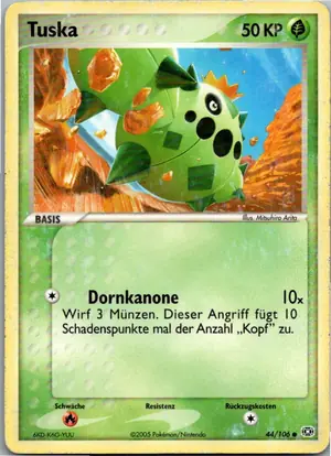 Pokémon-Karte Tuska 44/106 EX Smaragd
