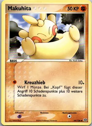 Pokémon-Karte Makuhita 54/106 EX Smaragd