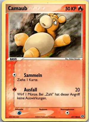 Pokémon-Karte Camaub 57/106 EX Smaragd