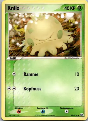 Pokémon-Karte Knilz 63/106 EX Smaragd
