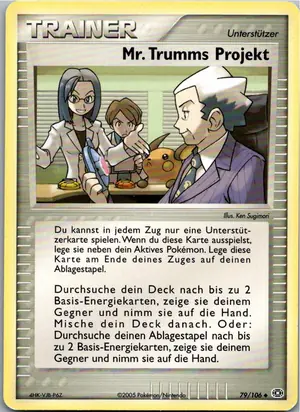 Pokémon-Karte Mr. Trumms Projekt 79/106 EX Smaragd