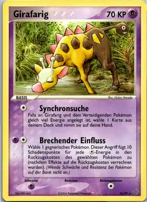 Pokémon-Karte Girafarig 16/97 EX Drache