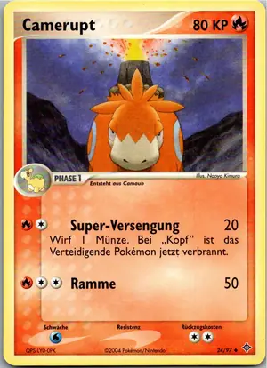 Pokémon-Karte Camerupt 24/97 EX Drache