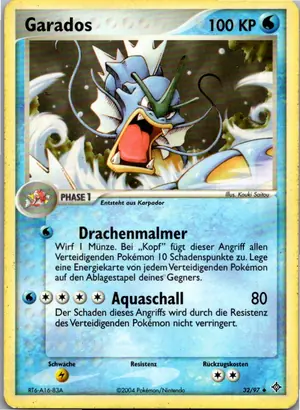 Pokémon-Karte Garados 32/97 EX Drache