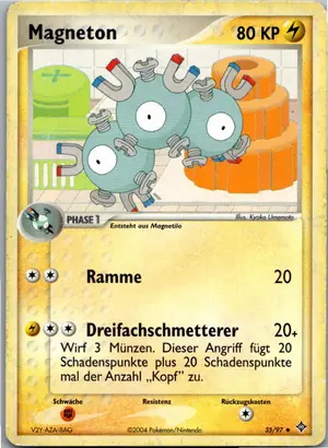 Pokémon-Karte Magneton 35/97 EX Drache