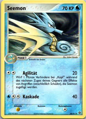 Pokémon-Karte Seemon 40/97 EX Drache