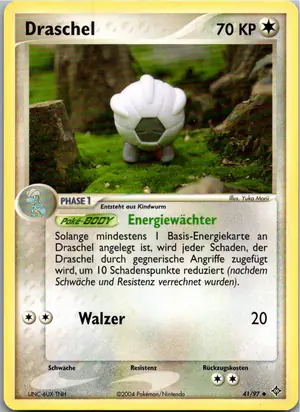 Pokémon-Karte Draschel 41/97 EX Drache