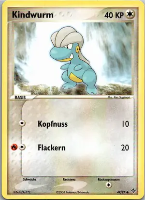 Pokémon-Karte Kindwurm 49/97 EX Drache