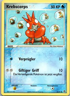 Pokémon-Karte Krebscorps 54/97 EX Drache
