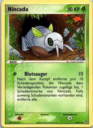 Pokémon-Karte Nincada 68/97 EX Drache