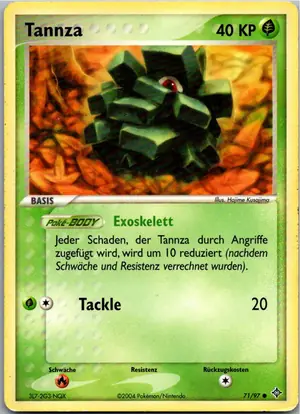Pokémon-Karte Tannza 71/97 EX Drache