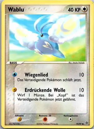 Pokémon-Karte Wablu 75/97 EX Drache