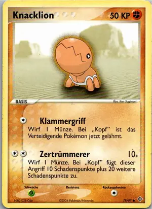 Pokémon-Karte Knacklion 79/97 EX Drache