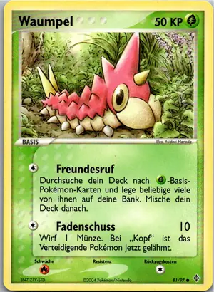 Pokémon-Karte Waumpel 81/97 EX Drache