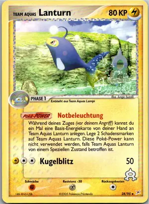Pokémon-Karte Lanturn 28/95 EX Team Magma vs Team Aqua