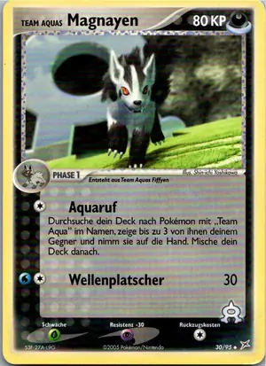 Pokémon-Karte Magnayen 30/95 EX Team Magma vs Team Aqua