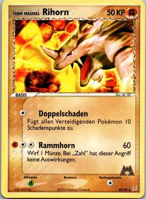 Pokémon-Karte Rihorn 38/95 EX Team Magma vs Team Aqua