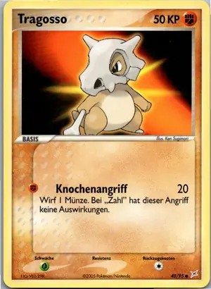 Pokémon-Karte Tragosso 40/95 EX Team Magma vs Team Aqua