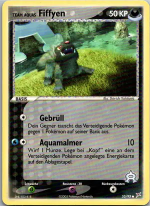 Pokémon-Karte Fiffyen 55/95 EX Team Magma vs Team Aqua