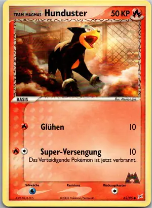 Pokémon-Karte Hunduster 62/95 EX Team Magma vs Team Aqua