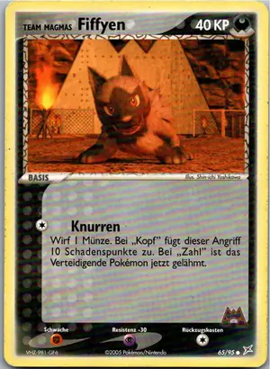 Pokémon-Karte Fiffyen 65/95 EX Team Magma vs Team Aqua