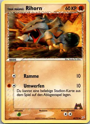 Pokémon-Karte Rihorn 68/95 EX Team Magma vs Team Aqua