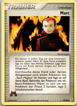 Pokémon-Karte Marc 73/95 EX Team Magma vs Team Aqua