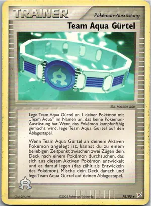 Pokémon-Karte Team Aqua Gürtel 76/95 EX Team Magma vs Team Aqua