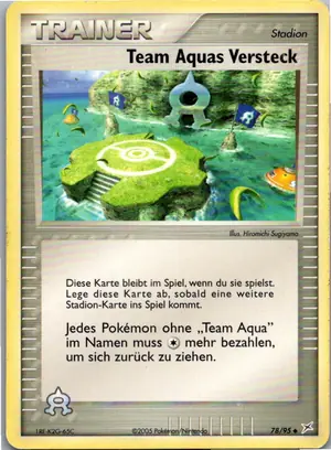 Pokémon-Karte Team Aquas Versteck 78/95 EX Team Magma vs Team Aqua