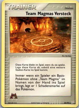 Pokémon-Karte Team Magmas Versteck 83/95 EX Team Magma vs Team Aqua