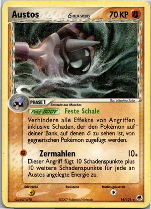 Pokémon-Karte Cloyster 14/101 EX Dragon Frontiers