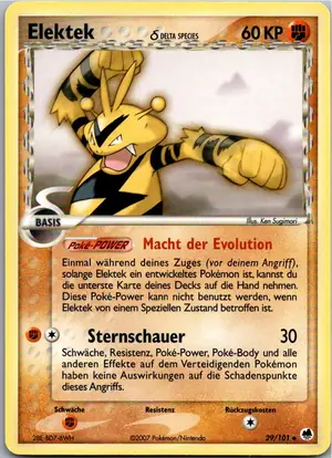 Pokémon-Karte Elektek 29/101 EX Dragon Frontiers