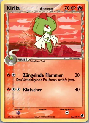 Pokémon-Karte Kirlia 33/101 EX Dragon Frontiers