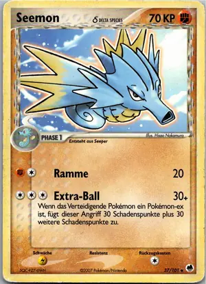 Pokémon-Karte Seemon 37/101 EX Dragon Frontiers