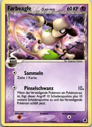 Pokémon-Karte Farbeagle 39/101 EX Dragon Frontiers