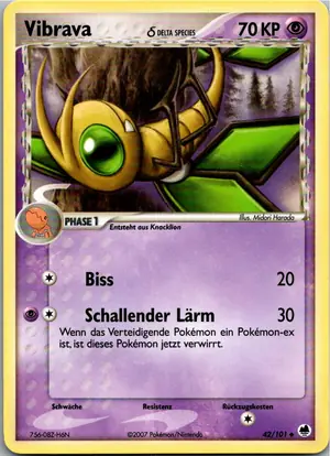 Pokémon-Karte Vibrava 42/101 EX Dragon Frontiers