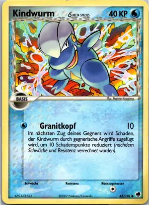 Pokémon-Karte Kindwurm 43/101 EX Dragon Frontiers