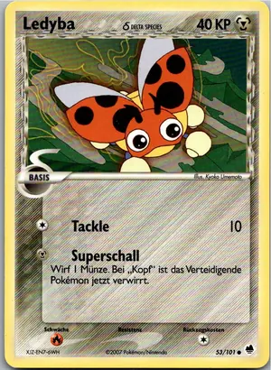 Pokémon-Karte Ledyba 53/101 EX Dragon Frontiers
